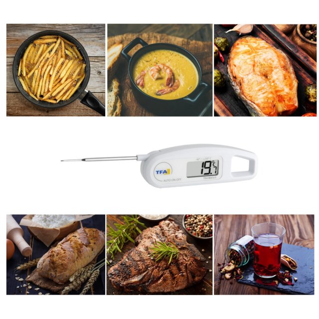 Pocket digital thermometer with pointed probe